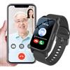 Weyot Bracciale Salvavita Anziani, Orologio Salvavita per Anziani con Videochiamata HD, Chiamata di Emergenza SOS E IP67 Impermeabile, Orologio GPS per Demenza Alzheimer,Black
