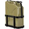 Relaxdays Supporto da Auto per Tanica, Porta Taniche di Benzina da 10 & 20 l, Metallo, Moto, Nero