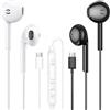 MAS CARNEY Auricolari USB C TH9, Pacco da 2, Cuffie Con Filo Tipo c con microfono compatibili con Apple iPhone 15 16 iPad, Samsung Galaxy S25 S24 A53,Google Pixel,Xiaomi Redmi,Huawei Honor,OPPO,Vivo