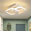KUKAK Plafoniera LED,Lampada da Soffitto Moderna 24W 2520lm, Plafoniere Design Quadrata,Lampadario acrilico bianca per Soggiorno Cucina Bagno Camera da Letto Corridoio,Luce Bianco caldo 3000K,L24*W24cm