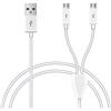 GELRHONR Cavo splitter USB a Micro USB, cavo micro USB 2 in 1, cavo USB 2.0 A maschio a 2 micro USB maschio da 1 a 2, cavo adattatore di ricarica, 1 m