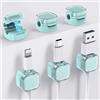 AhaStyle Organizzatore Magnetico per Cavi [1s Lock] Fermacavi Forte Adesivo Custodisce Cavi [Regolabile Liscio] Nascondere Filo Organizzatore per Comodino Cucina Auto Ufficio