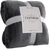 TASTHROW Grigio Coperta Pile Blanket 130 x 150 cm