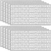 LINGYUEDUO 2080 adesivi con lettere piccole, 13 mm, 10 fogli autoadesivi, lettere adesive, resistenti alle intemperie, alfabeto in vinile, per scrapbooking, decorazioni per biglietti di auguri (bianco)