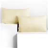 DecoKing Set di 2 federe 50 x 60 * 2 cm, jersey 100% cotone pettinato, chiusura a cerniera Avorio Amber