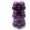 COM-FOUR® 24x Palle di Natale in Vetro, Decorazioni per Albero di Natale, Viola Lucido e Opaco, Ø 6 cm