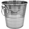 Oceano Secchiello Portaghiaccio in Acciaio Inox Secchio in Metallo per Ghiaccio 2 Maniglie Secchiello per Bottiglie Vini Champagne Feste Eventi (6L)