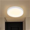 cupgow LED Lampada da Soffitto Piatta 18W Bagno - Plafoniera Bianco Caldo Rotonda 3000K IP44 Lampada da Corridoio Interna Moderna per Soggiorno Camera da Letto Cucina Corridoio Balcone Ø23cm