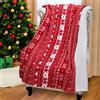 Catalonia Classy - Coperta in pile reversibile, con motivo a fiocco di neve, 150 x 130 cm, morbida, invernale, per bambini e adulti