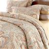 Hanfords - Set di biancheria da letto, 100% cotone egiziano a 400 fili, qualità da hotel, con federe, a righe, effetto raso (bianco, matrimoniale