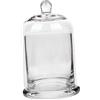 DXEHSEUY Cloche Portacandele a cupola in vetro con manico superiore per frutta pietre aromatiche torta trasparente, 10 x 10 x 16 cm