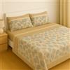 Corredocasa Completo Lenzuola in Flanella Morbida 100% Cotone Naturale Made in Italy Disponibile in Diverse Misure Fantasie e Colori Assortiti, Facile da Lavare (Beige, Una Piazza e Mezza)