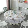 CEMELI 180-220 cm Tovaglia Rotonda in plastica PVC Morbida Geometrica goffratura Sala da Pranzo Soggiorno Tela Cerata Impermeabile Copertura del Panno stuoia Decorazioni per la casa