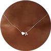 TINGN Collana a forma di cuore in argento con lettere per donne e ragazze - placcato oro 14 carati lettera A-Z ciondolo a forma di cuore personalizzato con lettere a forma di cuore catena gioielli