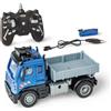 Carson 1:50 Nano City Ribaltabile 2,4 GHz - Auto radiocomandata, veicolo RC, autonomia di 40 minuti, giocattolo per bambini, mezzo da cantiere, auto telecomandata, blu