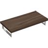 doporro Mensola Sospesa Porta Lavabo 45x100 cm in Legno Marrone, Consolle da Parete per Lavabo da Appoggio, Mobile da Bagno con Staffe Platte01
