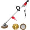 YSMY Levitatrice Multifunzione per Cemento 6 Velocità Regolabile 220V - Levigatrice Professionale per Pavimenti, Muri e Derusting Metalli con Disco Diamantato 180mm & Spazzola Metallica 200mm