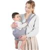 Mumgaroo Fascia portabebè, regolabile, traspirante, con spallacci spessi, per neonati, neonati e bambini, 3-36 mesi (grigio)