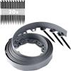 GARDENIX Bordo flessibile per prato, in plastica, resistente alle intemperie, rotondo, 10 m, 20 ancore, altezza 10 cm