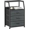 CAIYUN Comodino, tavolino, comodino con 3 cassetti, comodino, cassettiera per camera da letto, armadio, armadietto, facile da montare, stabile