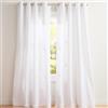 Exclusive Home Linen Grommet Top Loha-Tenda a Pannello in Lino, Poliestere, Bianco Invernale, W 54 x L 108 (2 Panels), 2 unità