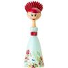 Vigar Dolls Spazzola lavapiatti, colore: azzurro e rosa, 7,5 x 7,5 x 24,5 cm
