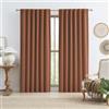 KEQIAOSUOCAI Tende oscuranti color ruggine terracotta, lunghezza 248 cm, 2 pannelli, stile bohémien, bohémien, con gancio posteriore e passante per cintura, plissettate, colore rosso mattone, color