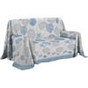 PENSIERI DELICATI Telo Copridivano 250 x 290 cm Made in Italy, Telo Copritutto 100% Cotone Puro, Fantasia Palloncini Azzurro, Ideale come Telo Arredo, Salvadivano o Copriletto Estivo (2 Piazze)
