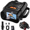 Listone Visore Notturna, 2.8HD Display, 10X Digitale Zoom 7-Livelli Infrarossi, 800M Visione con Batteria Ricaricabile da 2000mAh, Con per la Caccia, Birdwatching, Campeggio