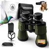 Birkental Binocolo 10x50 HD BAK4 & FMC, regolazione diottrie, verde