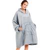 REDESS Felpa con cappuccio Blanket, coperta indossabile Sherpa oversize con maniche e tasca gigante, accogliente felpa con cappuccio per adulti bambini