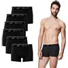 SGS - Confezione da 6 Boxer Uomo in bambù - Intimo Sportivo Morbido ed Elastico - Mutande Uomo Ideali per Sport e Quotidianità - Mutande Uomo Boxer Nere Taglie M a XXL