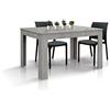 KONTE.DESIGN Tavolo LIPARI in legno finitura grigio cemento, allungabile 120×80 cm - 170×80 cm