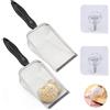 Feirdhoo Pala in metallo, 2 pezzi, in acciaio inox, per lettiera, per gatti, per animali domestici, manico antiscivolo per tutti i gatti, terra, sabbia, pietre, compost, terra da giardino (maglia da 3,8/5 mm)