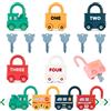 Wisplye Macchinine Giocattolo per Bambini Lucchetto con Chiave, Montessori Set di Veicol Giocattolo Auto Giocattolo Trenino Giochi Educativi per Ragazzo Ragazza 3+ Anni