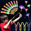 xinrongda 20 Pezzi Elicottero Volare Giocattolo, Slingshot Razzo Flying Toy, Led Colore Rocket Elastic Copter, Lanciatore Di Elicotteri Per Regalini Fine Festa Compleanno