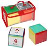 zalati Cubes - Set di 2 dadi vuoti in schiuma trasparente, per fai da te, con custodia per l'apprendimento del gioco, 11,9 cm