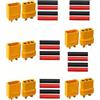 VISSQH 10pcs (5paia) connettore xt90, XT90 connettore Batteria lipo,connettore xt90 Maschio/Femmina, XT90 Connettore, per Batteria Lipo FPV Drone