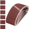 QUARKZMAN 100mm x 610mm Nastri Abrasivi, 12Pz 60/80/120/180/240/400 Grana Carta Vetrata per Levigatrice Ossido di Allumina Per Lavorazione Legno, Lucidatura Metalli, Affilatura Coltelli