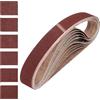 QUARKZMAN 25mm x 1067mm Nastri Abrasivi, 18Pz Grana 60/80/120/180/240/400 Grana Carta Vetrata per Levigatrice Ossido Allumina Per Lavorazione Legno, Lucidatura Metalli, Affilatura Coltelli