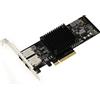 KALEA-INFORMATIQUE Scheda controller di rete PCIe LAN ethernet 10G 5G 2.5G 1G con 2 porte RJ45. Chipset Intel X550AT2
