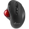 MediaRange Mouse ottico trackball a 7 tasti con rotella di scorrimento, tasti DPI e daum, 800-2400 DPI, batteria ricaricabile da 600 mAh, per destrorsi, nero/rosso