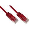 LINK - CAVO RETE CATEGORIA 6 NON SCHERMATO UTP COLORE ROSSO HALOGENFREE MT 0,5 SLIM