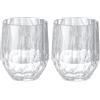 Koziol Superglas Club No. 23, 2 pezzi, 200 ml, bicchiere da vino bianco, in plastica effetto cristallo, lussuoso, infrangibile, riutilizzabile, feste, campeggio, set da 2