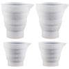 Qusmeiyici Confezione da 4 bicchieri pieghevoli per detersivo per bucato, misurini dosatori in silicone riutilizzabili, dosatori per detersivi, detergenti, ammorbidenti, sapone, dispenser per lavanderia