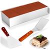 Weskjer Stampo rettangolare regolabile per tiramisù con 2 palette per torte (30 x 10 x 6 cm)