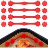 XXHUO 4 Set 12pcs Calamite per Friggitrice ad Aria, Fibbia Magnetica in Silicone Resistente al Calore, Accessori Friggitrice ad Aria con 4 Clip + 8 Magneti, Previene la Combustione della Carta, Fiore