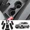 Coleya Tappetini Antiscivolo Compatibile con VW T-Cross 2018-2024, Tappetini in Gomma per Console Centrale, Portabicchieri, Cuciture Porta, Braccioli, VW T-Cross Tappetino per Auto (Bianco)