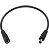 HuaLiSiJi Cavo di Prolunga DC Maschio a Femmina 12V 24V 18AWG DC 5.5x2.1mm Cavo per Elecamere di Sicurezza, Router, DVR, Striscia LED (Nero, 0.3 m)