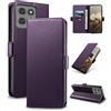 Yunubeyii Cover Libro per Moto Edge 60/60 Pro - [Blocco RFID] Luxury PU Leather Portafoglio Card Holder Magnetic Phone Custodia con Kickstand, Cover Protettiva Antiurto, Viola